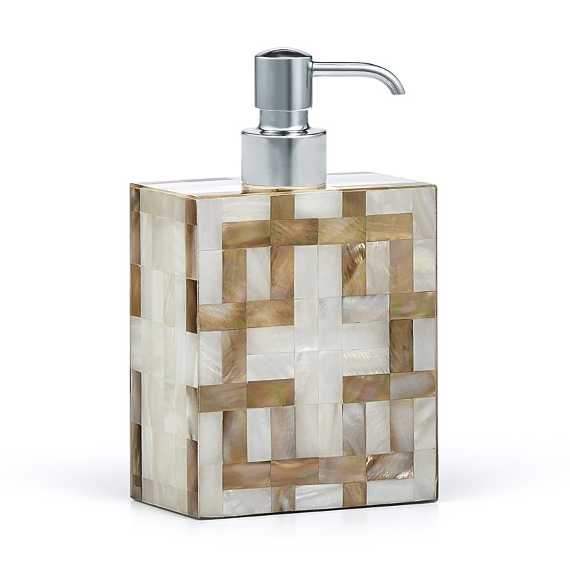 Parquet Soap Dispenser, Polished Chrome