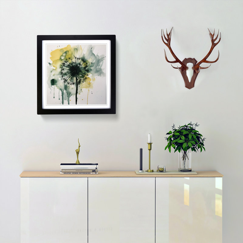 Single Picture Frame Print on Wood, Black