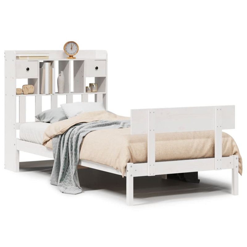Maxeys Solid Wood Bed, White, 180 x 200cm