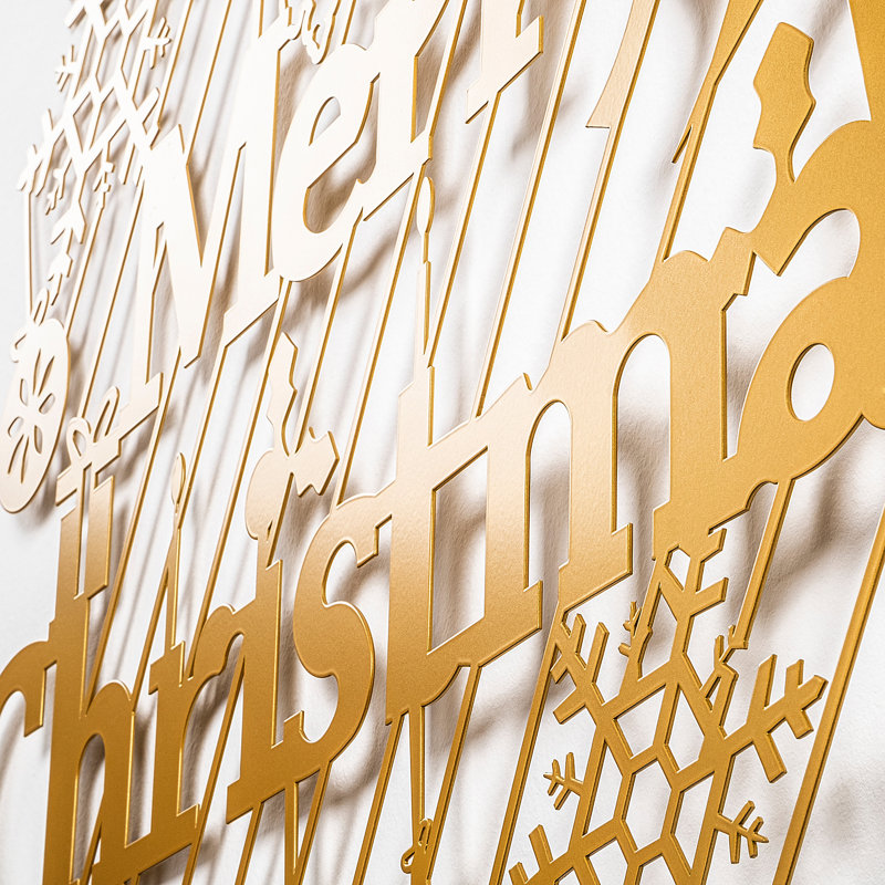 Wall Decor on Metal, Gold