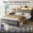Bed Frame With Upholstered Headboard And 2-Tier Storage, Charging Station, And Smart LED Lights-970089631