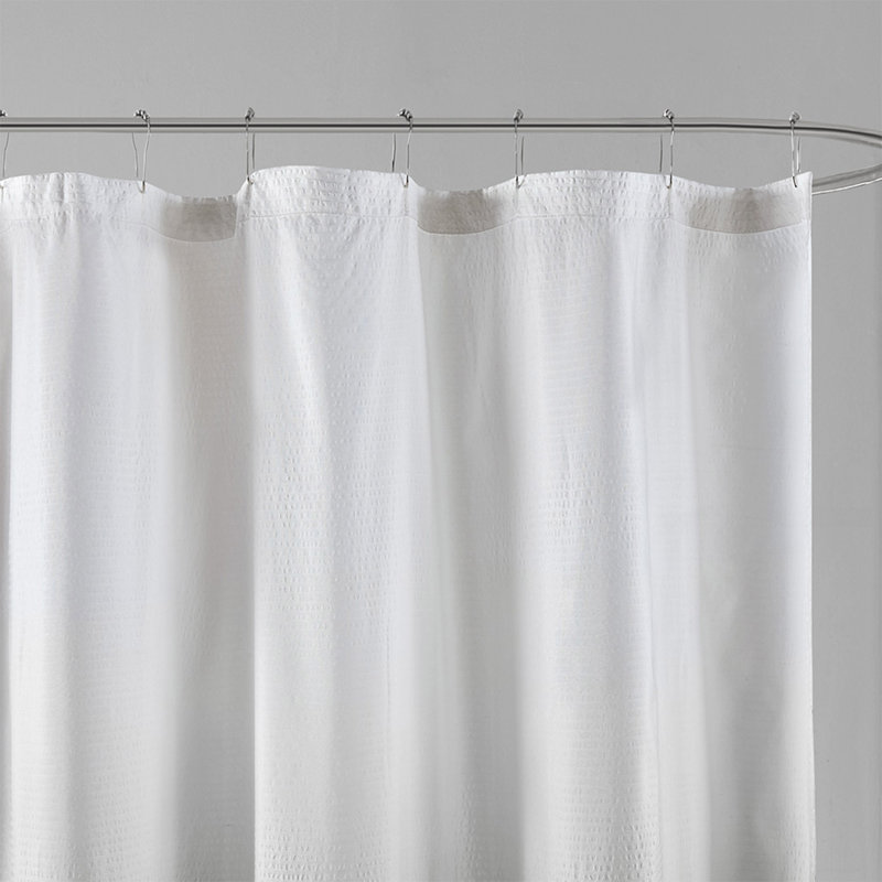 Rideau de douche imprimé en seersucker, Gris