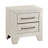 Ava Nightstand, 2 Drawers W Antique Silver Bar Handles, Dusty Gray