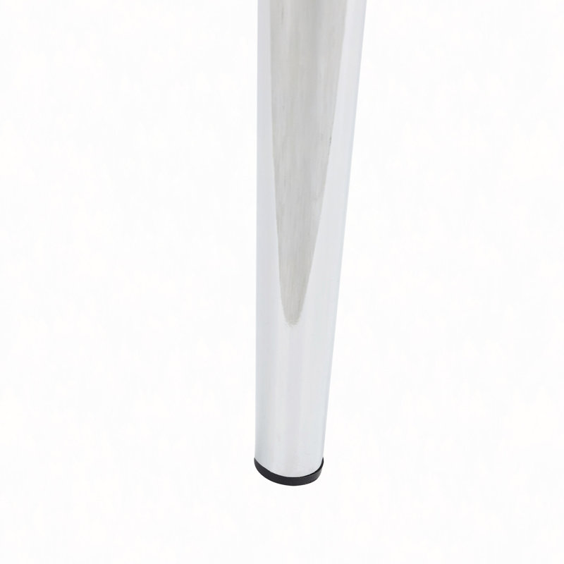 Ensemble de table et de chaises Table de salle à manger ronde en verre transparent de 36,6 po de forme unique avec pieds en métal froncés en forme d'anneau, jumelé à 4 chaises de salle à manger en PP de haute qualité transparentes avec pieds