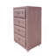 Commode rose en tissu