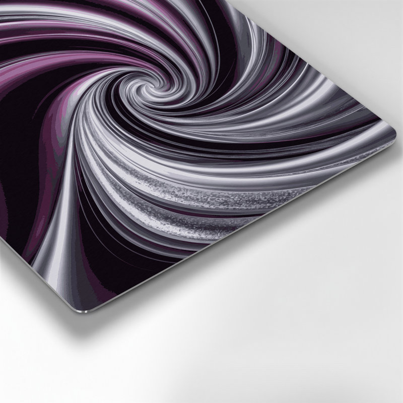Gradient Abstract 64 Purple Metal Wall Art, 16" H x 20" W