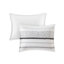 Housse de couette 100% coton - Lit double chic / grand avec rayures imprimées et pampilles