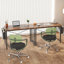 Bureau d'ordinateur de 47 po avec structure en métal, surface imperméable et sac de rangement - idéal pour le bureau-1676133839-1676133824