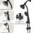 Stainless Steel Slide Bar With 7 Spray Modes - Matte Black Shower And Settings