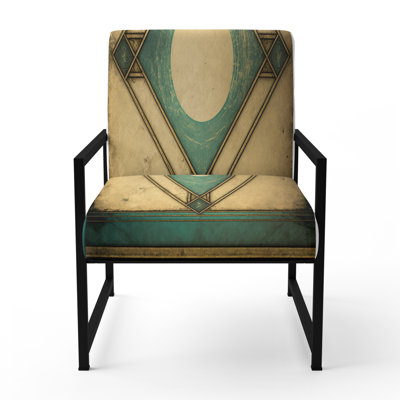 Datey - Fauteuil rembourré à motif géométrique abstrait