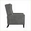 Fauteuil inclinable inclinable moderne avec table d'appoint pliable, ports USB, structure en bois massif | Gris anthracite | Tissu en polyester-1801114786