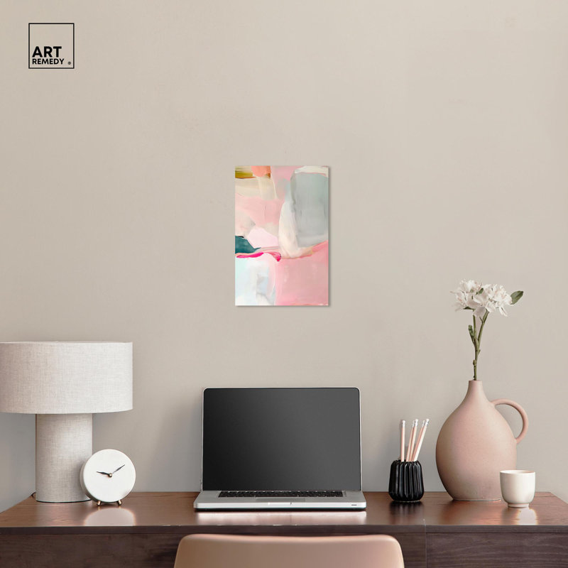 Soft Meadows Pastel Abstract Canvas Art, 15" x 10"
