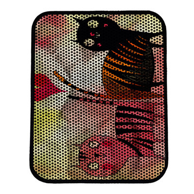 Tapis pour litière de qualité supérieure, 18 po x 24 po | 50% PVC / 50% polyester, lavable à la machine et passer l'aspirateur | Conception durable et facile à nettoyer pour les propriétaires d'animaux de compagnie | Protégez vos planchers des dégâts de la litière