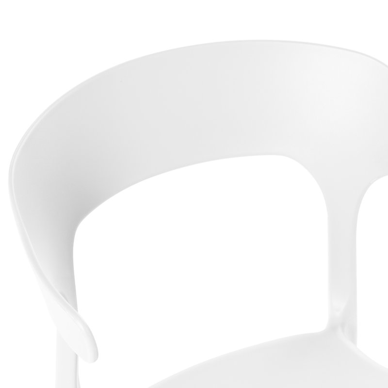 Outdoor Stacking Dining Side Chair, White
