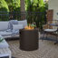 Aegean 24" Round Steel Propane Fire Pit Table with Hidden Tank Storage by Real Flame-691209185