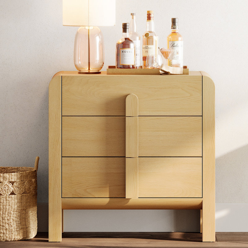Mid-century 31.5" Wood Sideboard Buffet Cabinet with Storage, Modern Credenza with Drawers for Kitchen Living Room, Dining Room
