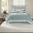 Oversized Aqua Cotton Bedding Set With Coastal Design