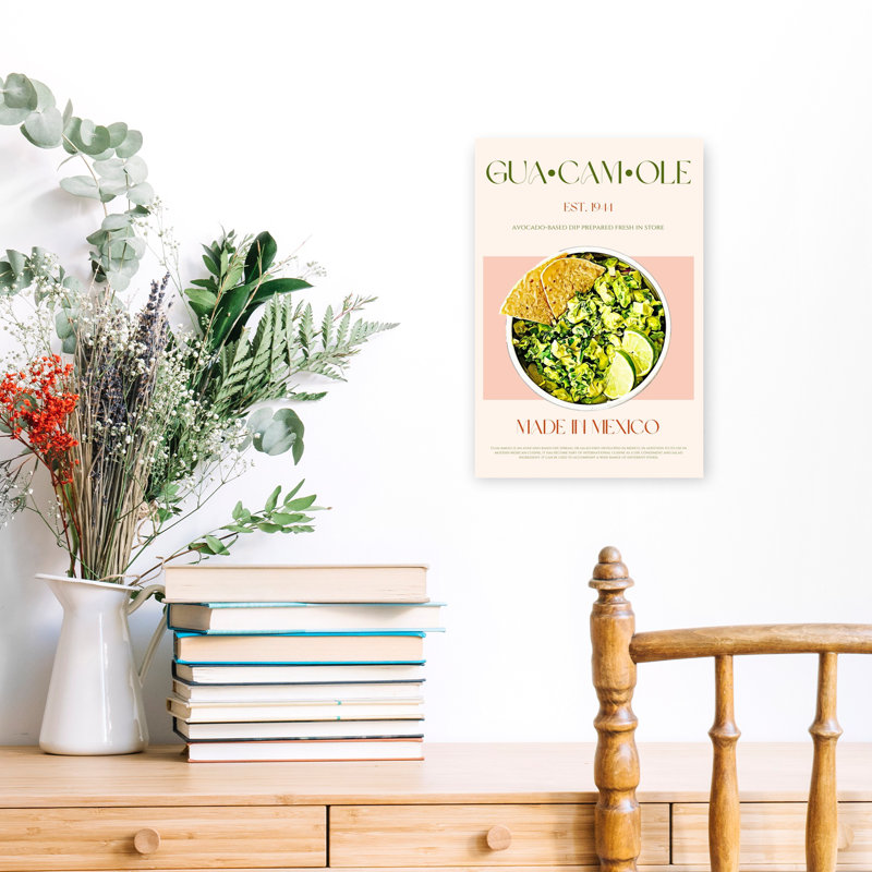 «Vibrant Guacamole Bowl Vibrant», art mural contemporain, H 18 po x l 12 po