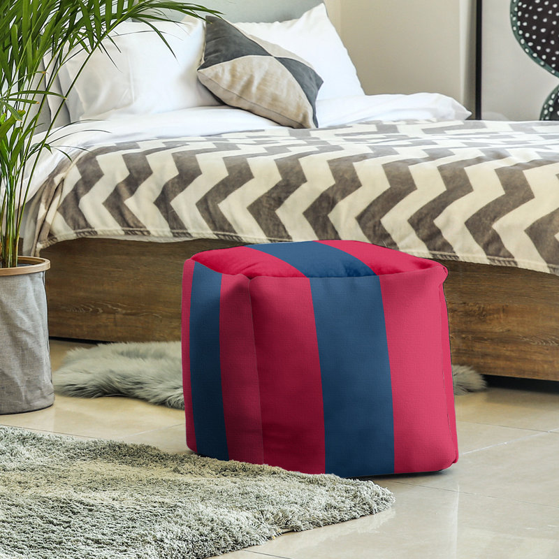 Repose-pieds de 18 po Arizona, Rouge / bleu marine / rouge