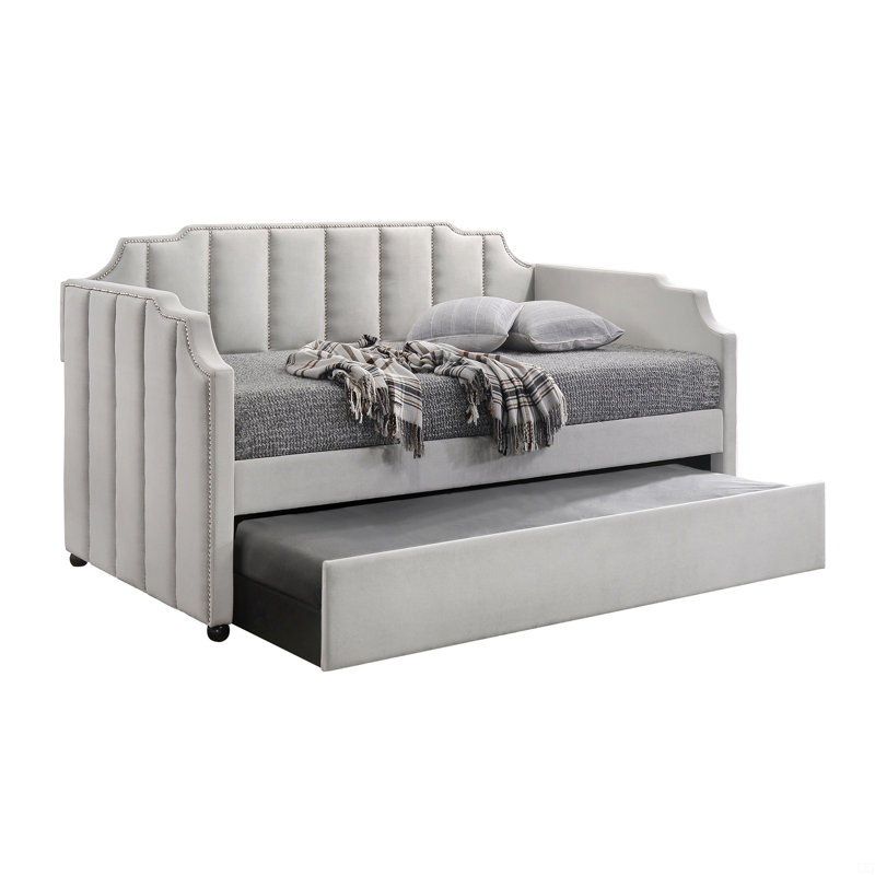 Tufted Back Twin Daybed With Trundle