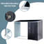 Outdoor Firewood Storage Shed With Log Holder, Anthracite Galvanized Steel, Weather-resistant Garden Shed For Tools And Equipment