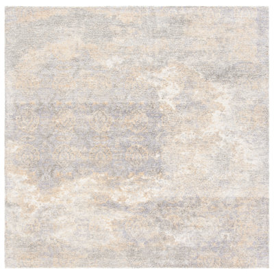 Culpeper Hand Tufted Wool/Viscose Pile Abstract Rug in Charcoal/Ivory