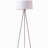 59-inch tall metal floor lamp, white surface treatment, modern design-72144070