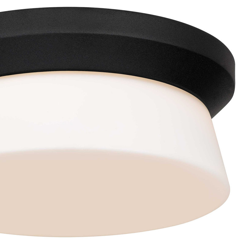11 inch Black Integrated LED Flush Mount, 4.5" H x 11" W x 11" D