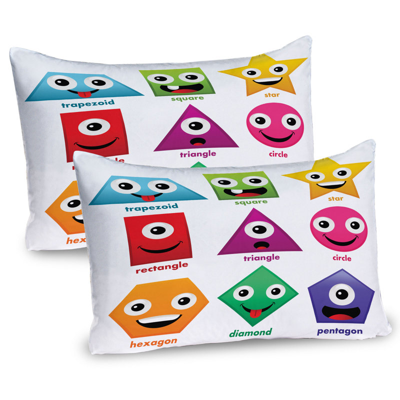 Ensemble de 2 taies décoratives avec visages amusants Ambesonne Science - vert et mauve, H 20 po x l 36 po