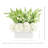 Hydrangeas and Wild Heather in Ceramic Vase