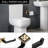5 Piece Wall Mounted Bathroom Hardware Set Towel Bar Set-116130586
