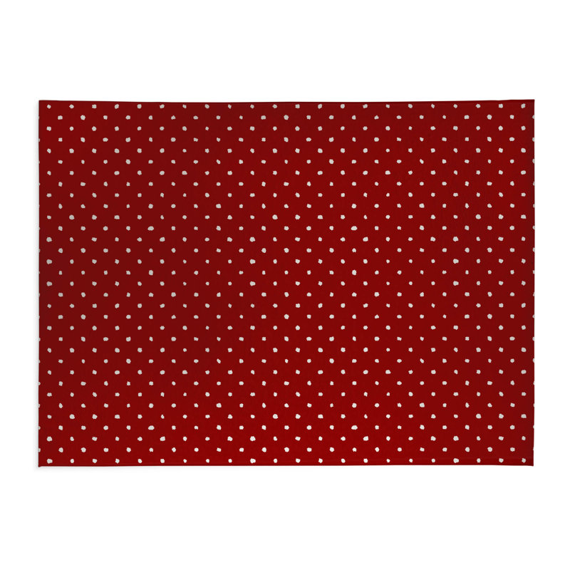 Leo Low Profile Kitchen Mat, Cranberry Red, Rectangle 5' x 7'