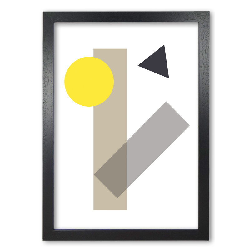 Random Geo Styles 3 - Print, Black Grain Frame, 85 cm H x 60 cm W x 5 cm D