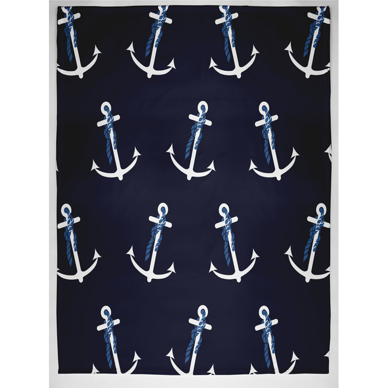 Erdman Plain Weave / Muslin Throw Blanket, Navy
