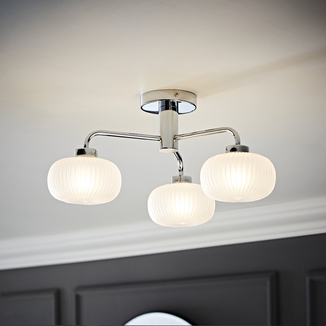 Abigahil Glass Semi Flush Mount