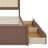 Wood Storage Platform Bed with 4 Drawers and Rattan Headboard-1095727449-1095727450