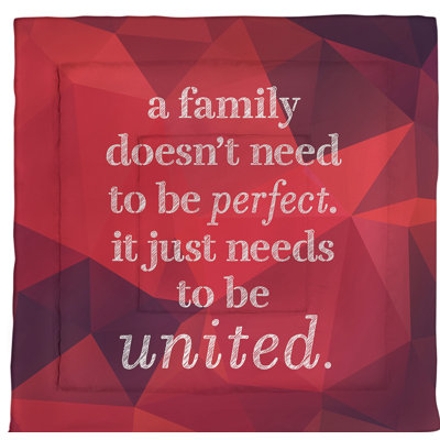 Gemstone Family Love Quote Single Reversible Comforter