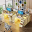 Computer Desk with Built-In Electrical Outlet-1977292032
