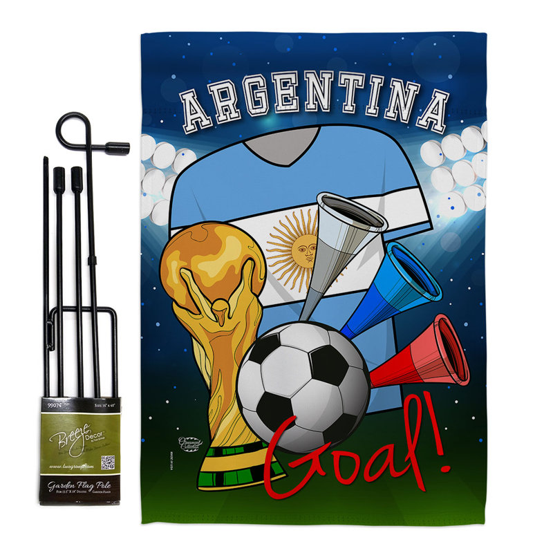 Ensemble de drapeaux 19 x 13 po en polyester Coupe du Monde