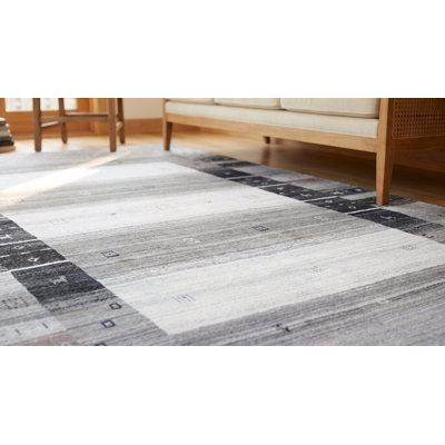 Tapis gris transitionnel Zaraah