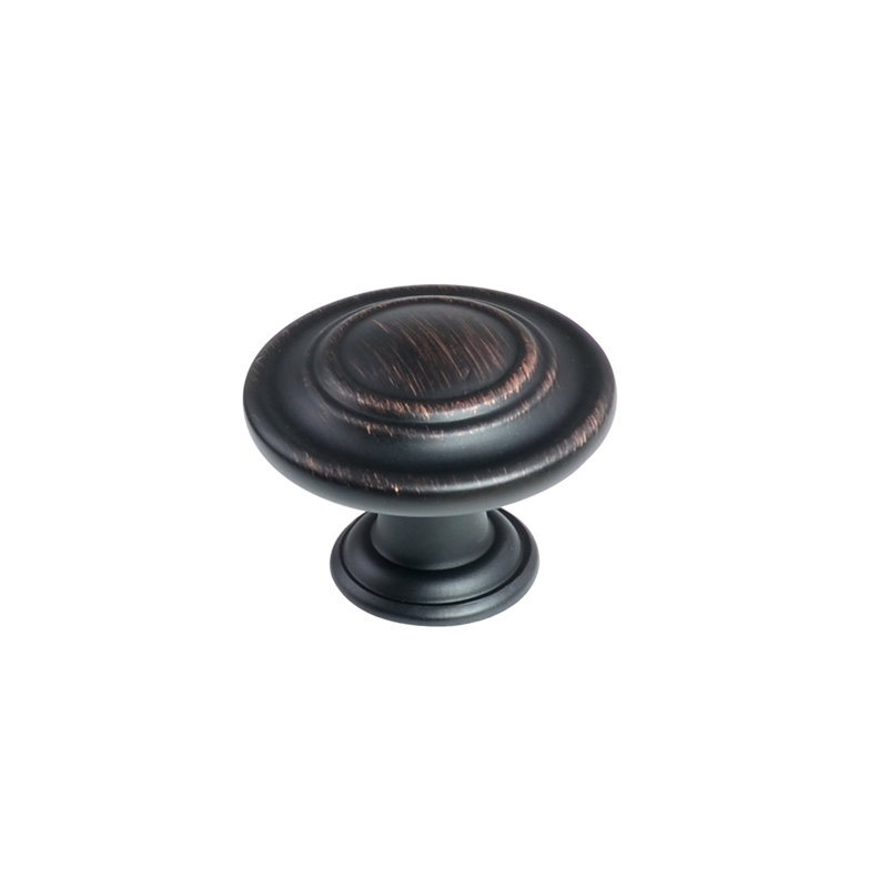 1-1/4" Oil Rubbed Bronze Round Cabinet Knob Set