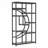 Industrial 5-Tier Rustic Black Corner Etagere Bookshelf With 9 Open Shelves Storage Organizer-951753433