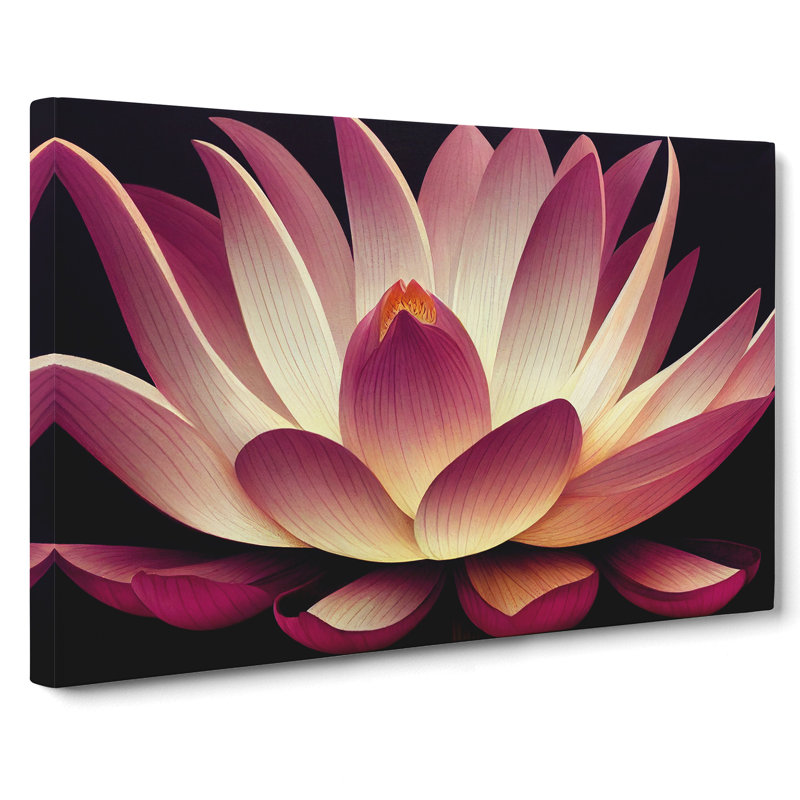 Adorable Lotus Flower - Wrapped Canvas, 40cm H x 60cm W x 3cm D