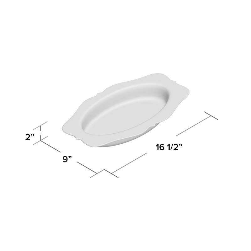 Plateau ovale blanc rouge vanille rouge