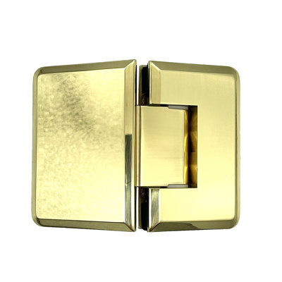 Glass To Glass Mount Shower Door Hinge 135 Degrees Polished Brass Finish