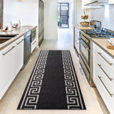 Runner Grenelle Geometric Black Area Rug