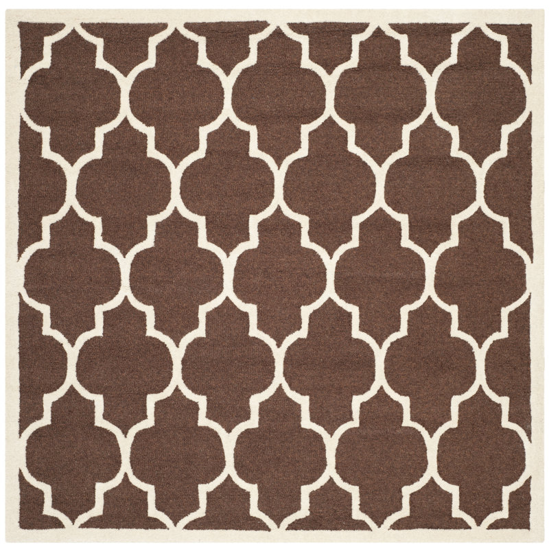 Cambridge Hand Tufted Wool Geometric Rug, Square 6'