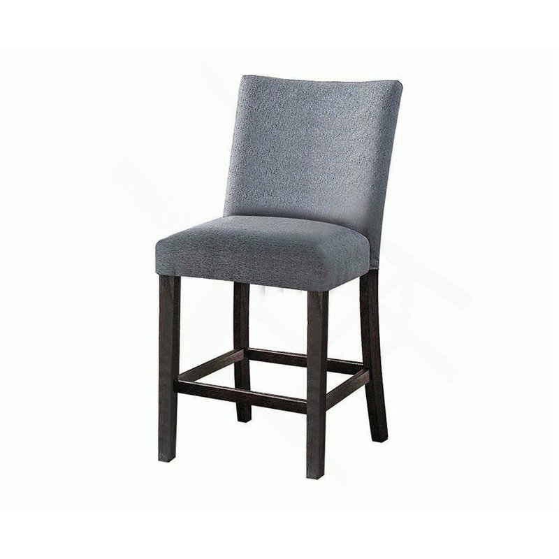 Ensemble de chaises à hauteur de comptoir en tissu et au fini espresso vieilli (ensemble de 2)
