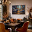 Art mural sur toile Cloake figure avec lanterne et chemin de bougie-2140830122