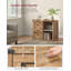 Classeur latéral, classeur avec 2 tiroirs, support pour imprimante, 2 compartiments ouverts, format A4, format lettre, dossiers suspendus, pour bureau personnel, style maison de campagne, brun miel-495837479